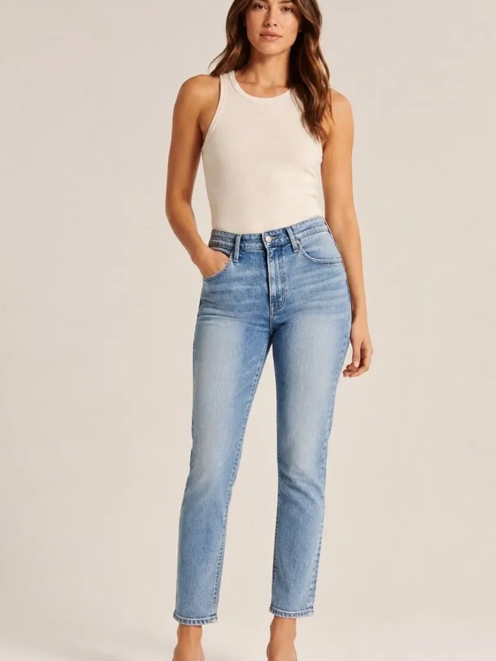 Anthropologie AG High Rise Slim Straight Ankle Stevie Denim Jeans
